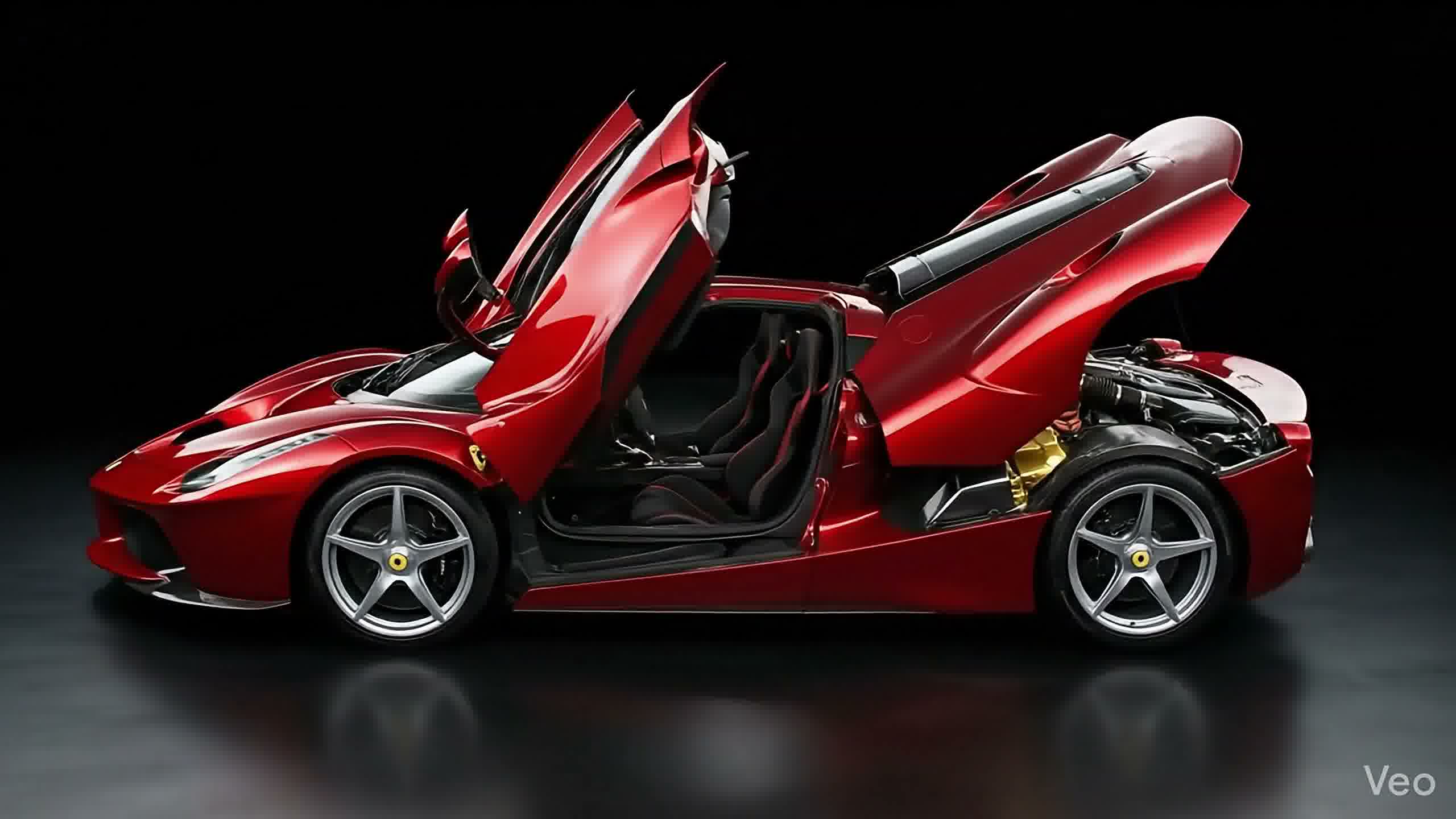 LaFerrari with its dihedral doors raised